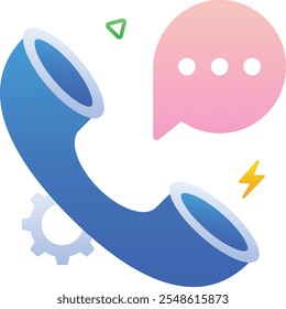 Gradient color vector illustration for Call center