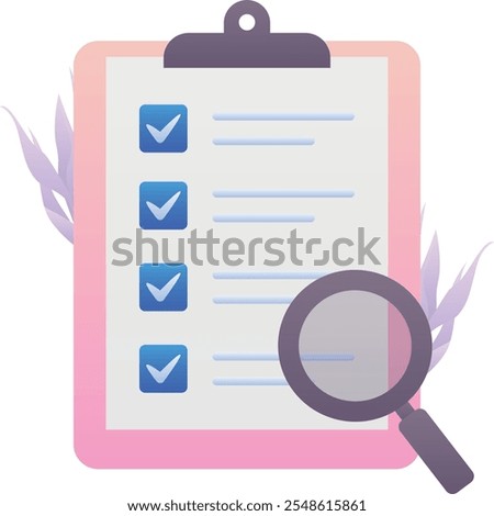 Gradient color vector illustration for Check tasklist
