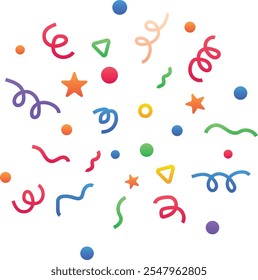 Gradient color vector illustration for Confetti celebration