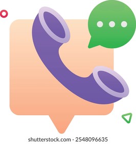 Gradient color vector illustration for Customer support