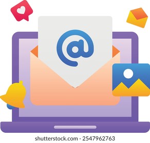 Gradient color vector illustration for Email marketing