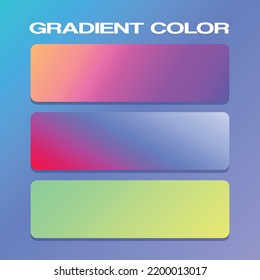 gradient color vector illustration green yellow red peach