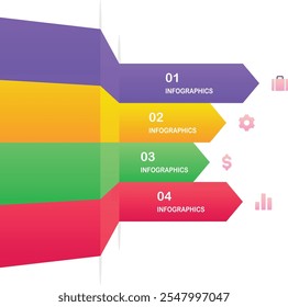 Gradient color vector illustration for Minimal infographics design and diagram