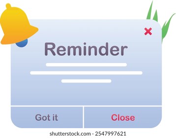 Gradient color vector illustration for Online reminder