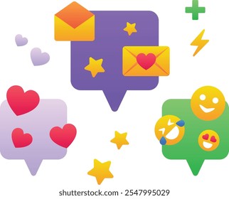 Gradient color vector illustration for Social media application