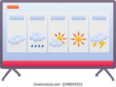 Ilustração do vetor de cor do gradiente para a previsão do tempo