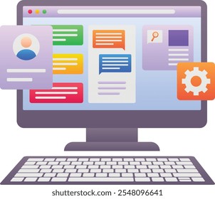 Gradient color vector illustration for Web user interface