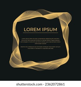 gradient color wavy lines frame