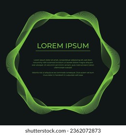 gradient color wavy lines frame