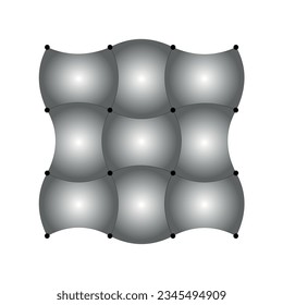 Gradient colored abstract squares and bubbles. vector illustration.