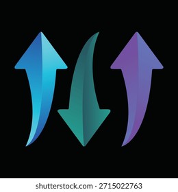 Gradient Colored arrow symbols design
