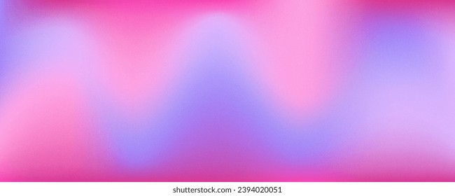 Gradient colored background. Soft pink and violet grainy gradation. Blurred retro poster with abstract noise texture. Vector illustration.