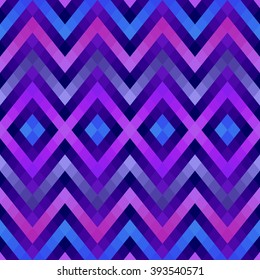 Gradient colored geometrical seamless pattern. Abstract wallpaper in boho style.