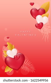 Gradient colored heart background. Abstract heart for design valentine's day card, wedding invitation, birthday party, romantic shop sale etc. 