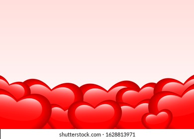 Gradient colored heart background. Abstract heart for design valentine's day card, wedding invitation, birthday party, romantic shop sale etc. 