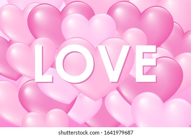 Gradient colored heart background. Abstract heart for design valentine's day card, wedding invitation, birthday party, romantic shop sale etc. 