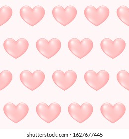 Gradient colored heart seamless pattern  background. Abstract heart swatch for design valentine's day card, wedding invitation, birthday party, romantic shop sale etc. 