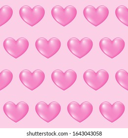 Gradient colored heart seamless pattern  background. Abstract heart swatch for design valentine's day card, wedding invitation, birthday party, romantic shop sale etc. 