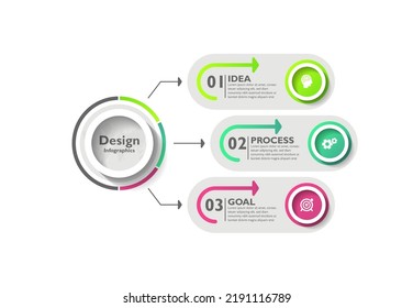Gradient colored infographic template design