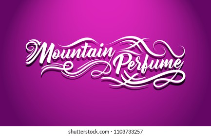 Gradient colored lettering label concept. Vector illustration design calligraphy.