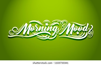 Gradient colored lettering label concept. Vector illustration design calligraphy.