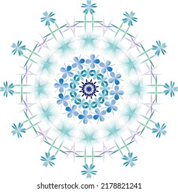 Arte de mandala de color degradado en pasteles