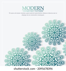 Gradient colored mandala background template