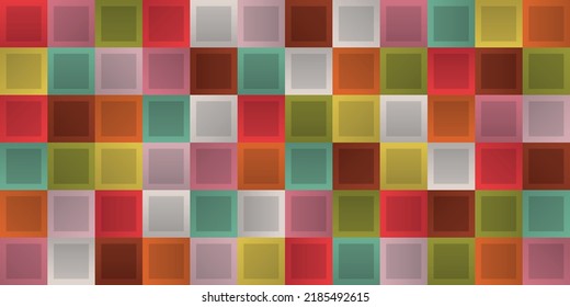 Gradient colored slabs. Seamless simple pattern of gradient squares for interior and print.