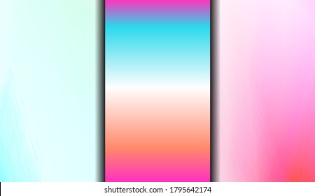 Gradient Colorful Background. For Abstract Modern Screen Design For Mobile App. Vector Illustration