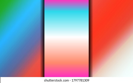 Gradient Colorful Background. For Abstract Modern Screen Design For Mobile App. Vector Illustration