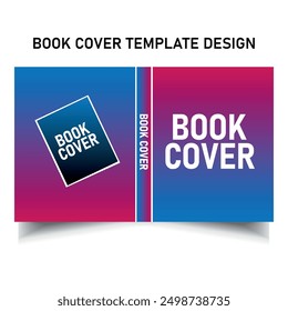 Gradient Colorful Book Front cover Layout print ready template Design.