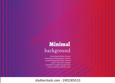 Gradient colorful dot background for social networks, apps, posts. Vector illustration in trendy minimalist style. Space for text.