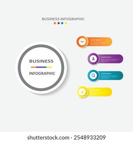 Gradient colorful infographic business template