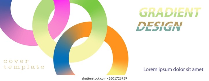 Gradient of colorful lines. Colored curvy stripes. Design element, template for postcards, posters, interiors and creative ideas