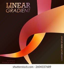Gradient of colorful lines. Colored curvy stripes. Design element, template for postcards, posters, interiors and creative ideas