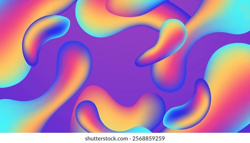 Gradient colorful liquid fluid mesh background design