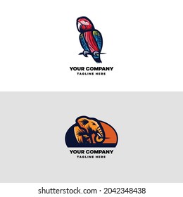 Gradient and colorful logo design template