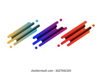 Gradient colorful rectangle shape vector background