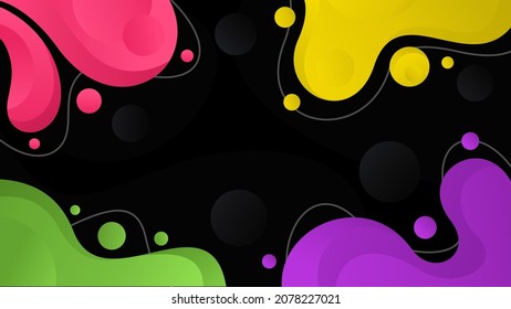 Gradient colorful shapes rounded fluid abstract background