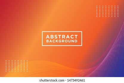 Gradient colorful wave background. Creative trendy backdrop for your website, poster, brochure, presentation. Geometric vector illustration