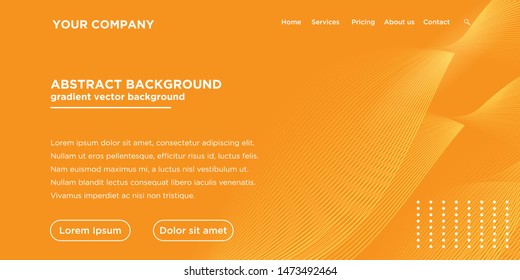 Gradient colorful wave background. Creative trendy backdrop for your website, poster, brochure, presentation. Geometric vector illustration