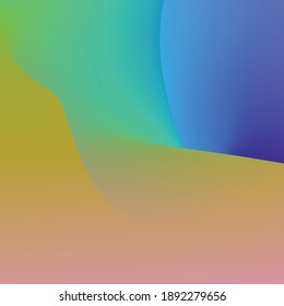 Gradient Colorful Wavy Background. Modern Pattern. Abstract Vector. Design Template. 