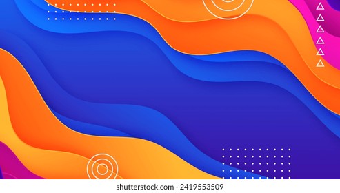 Gradient colorful wavy background vector design in eps 10