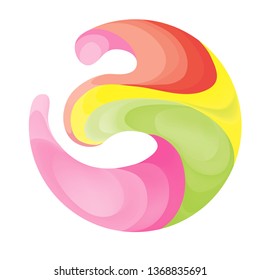 Gradient colorfull circle. Good for product or grafic design!