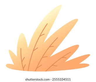 Gradient colors blend seamlessly in this stylized depiction of a grass tuft, offering a fresh and natural aesthetic perfect for various design applications