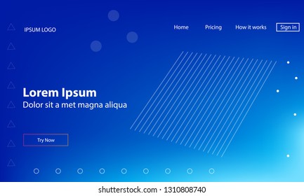 Gradient colors. Landing page  template. Eps 10 vector 