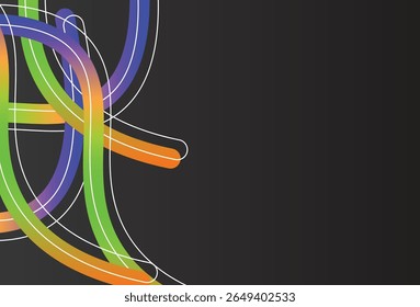 Farbverlauf Linien mit glatten Formen Muster Abstrakte Vektordesign-Elemente für Hintergründe, Muster, Poster und Banner. Bänder. Spiralgeometrische Grafiken 