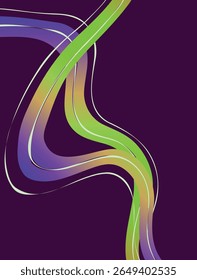 Gradient colors Lines with smooth shapes pattern  Abstract Vector Design Elements for Backgrounds, Patterns, Posters and Banners. Ribbons. Spiral Geometric Graphics 