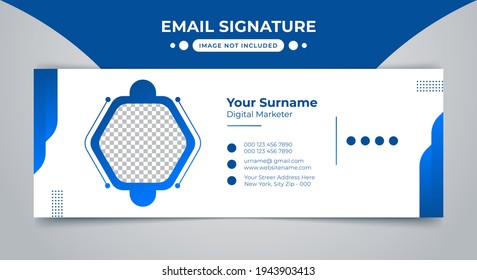 Gradient Colour Email signature template design