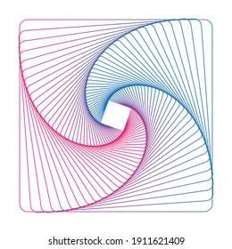 Gradient colour line art vector 